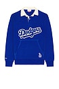 view 5 of 5 MLB Los Angeles Dodgers Retro Roots Polo in Royal