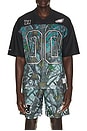 view 1 of 4 NFL Philadelphia Eagles Quiet Blaze Mesh Jersey in Camo & Blue