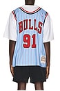 view 2 of 5 NBA Dennis Rodman Best in Class Short Sleeve Jersey in Light Blue