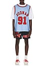 view 3 of 5 NBA Dennis Rodman Best in Class Short Sleeve Jersey in Light Blue