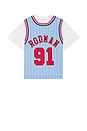 view 4 of 5 NBA Dennis Rodman Best in Class Short Sleeve Jersey in Light Blue