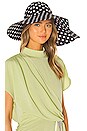 view 1 of 3 Floppy Hat in Black & White Polka Dot
