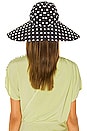 view 2 of 3 Floppy Hat in Black & White Polka Dot