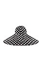 view 3 of 3 Floppy Hat in Black & White Polka Dot