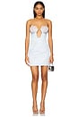 view 1 of 4 Mermaid Mini Dress in Blue With Silver Crystals