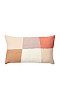 view 1 of 3 Patchwork Lumbar Pillow in Terracotta