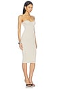 view 2 of 3 Flat Knit Strapless Midi Dress in Grey