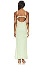 view 4 of 4 Petal Long Slip Dress in Avocado Floral Texture