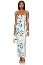 view 1 of 3 Petal Long Slip Dress in St. Barths Floral