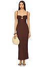 view 1 of 3 x REVOLVE Petal Long Slip Dress in Chocolate