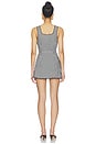 view 4 of 4 MINIVESTIDO SCALLOPED in Black & White Gingham