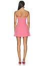 view 3 of 4 ROBE COURTE LENA in Red Micro Gingham