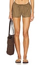 view 1 of 6 Low-Rise Drawstring Shorts in Khaki