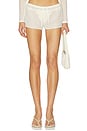 view 1 of 6 SHORT DE TIRO BAJO CON CORDÓN LOW-RISE DRAWSTRING SHORT in Bone Crochet