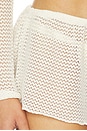 view 6 of 6 SHORT DE TIRO BAJO CON CORDÓN LOW-RISE DRAWSTRING SHORT in Bone Crochet