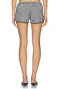 view 4 of 6 Scalloped Low Rise Drawstring Short in Black & White Gingham