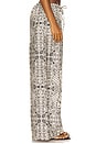 view 3 of 6 Drawstring Wide Leg Pant in Ivy Bandana