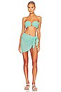 view 4 of 4 Crochet Sarong in Turquoise