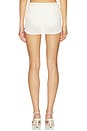 view 4 of 6 x Elsa Hosk Ruched Micro Skirt in Cream Silkie