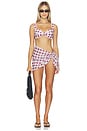 view 5 of 6 Sarong in Maroon Plaid