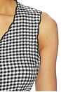 view 5 of 5 TOP CHALECO SCALLOPED in Black & White Gingham