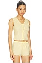 view 2 of 4 X Elsa Hosk Scalloped Vest Top in Sunshine