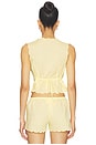 view 3 of 4 X Elsa Hosk Scalloped Vest Top in Sunshine