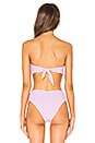 view 3 of 4 Tori Bandeau in Lilac Micro Scrunch