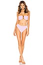 view 4 of 4 Paula Bikini Bottom in Lilac Micro Scrunch