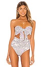 view 1 of 5 Scarf Bikini Top in Lilac Paisley