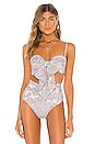 view 2 of 5 Scarf Bikini Top in Lilac Paisley