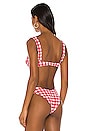 view 4 of 6 Bustier Bikini Top in Red Gingham