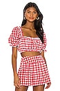 view 2 of 6 TOP BIKINI MARCELA in Red Gingham