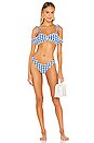 view 4 of 4 Lulu Bikini Bottom in Blue Gingham