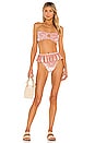 view 4 of 4 Tamarindo Ruffle Bikini Bottom in Pink Crushed
