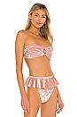 view 2 of 4 Tori Bandeau Top in Pink Crushed