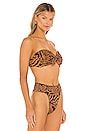 view 2 of 4 Mama Bikini Top in Tigre Scrunch