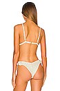 view 3 of 5 Ruffle Triangle Bikini Top in Jade Floral