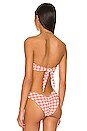 view 4 of 6 Tori Tie Bikini Top in Shrimp Gingham