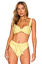 view 1 of 4 Hayden Bikini Top in Yellow Pastel