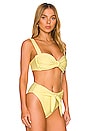 view 2 of 4 Hayden Bikini Top in Yellow Pastel