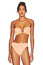 view 2 of 5 Tori Bandeau Bikini Top in Neon Stripe