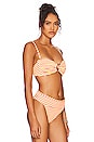 view 3 of 5 Tori Bandeau Bikini Top in Neon Stripe