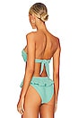 view 3 of 4 Tori Bandeau Bikini Top in Turquoise