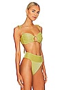 view 2 of 5 Tori Ties Bandeau Bikini Top in Limon Sparkle