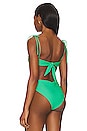 view 3 of 4 Tori Ties Bandeau Bikini Top in Verde
