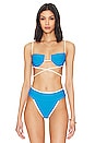 view 1 of 4 Simone Bikini Top in Asul Cream Binded