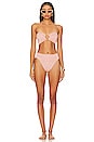 view 5 of 6 Tori Ties Bikini Top in Prima Pink Sparkle