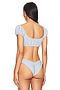 view 3 of 4 X Olivia Culpo Bandita Bikini Top in Light Denim