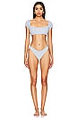 view 4 of 4 X Olivia Culpo Bandita Bikini Top in Light Denim